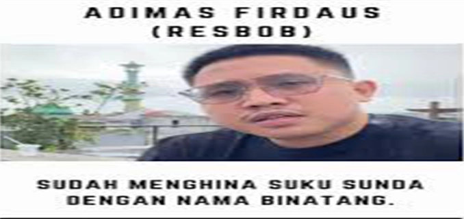 Polisi Kejar YouTuber Resbob Terkait Dugaan Hinaan Suku Sunda