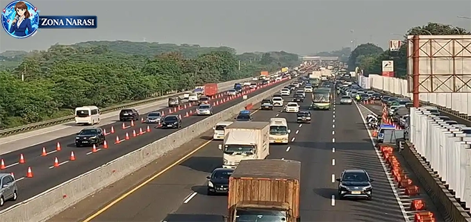 Arus Mudik 2026 Tol Japek Padat Hingga KM 57