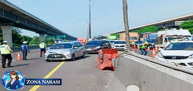 Tol Japek Macet Contraflow Diterapkan KM 47-65